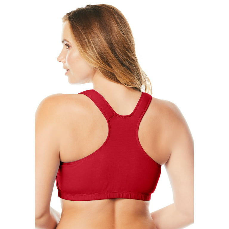 Women's Cotton Comfortable Full Coverage Active Sports Bra Size