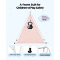 thumbnail image 2 of KFFKFF 2-in-1 Toddler Swing and Jumper with Foldable Metal Frame, Soft Cushion, Durable Ropes, Easy Setup and Storage, Suitable for Indoor and Outdoor Use, Gray, 2 of 9