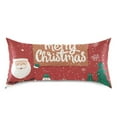 thumbnail image 3 of Snowman Santa Claus Christmas Tree Snowy Day Satin Pillowcase Envelope Design Pillow Covers 1 Pack Queen Size 20" x 30", 3 of 9