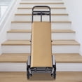 thumbnail image 4 of 18*10in 6+2 Wheels Stair Climber Cart Black Modern Adjustable Stair Climbing Cart with Telescoping Handle, 4 of 19