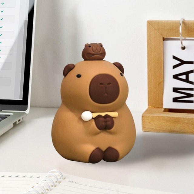 Adorno de animales de capibara, decoración de mesa de capibara bonita para decoración del hogar y la Oficina