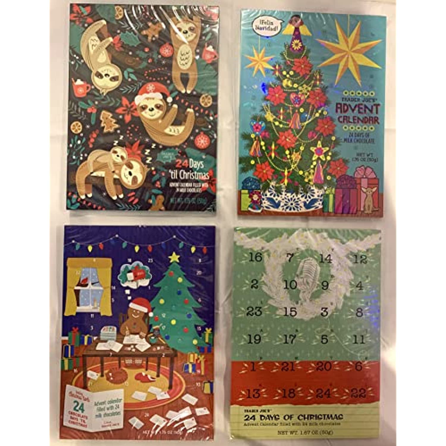 Trader Joes Advent Calendar For Christmas 2021, Holiday Bundle Of 4