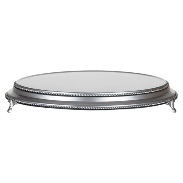 Amalfi Décor 18 Inch Round Wedding Cake Stand Plateau Silver Stainless Steel Frame Com Amalfi Décor 18 Inch Round Wedding Cake, 18 Round Silver Cake Stand