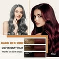 thumbnail image 3 of Instant Red Hair Dye Shampoo 3 in 1 for Women, Semi-Permanent Color Shampoo for Grey Hair Coverage, Ginger Extract Color Shade Shampoo Easy to Use, 16.9 fl oz[Dark Burgundy], 3 of 8