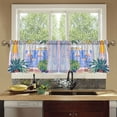 thumbnail image 4 of Yayeee Kitchen Curtains Tier Set of 2 Light Filtering 57"x24" Over Sink Window Panels, Seaside Boat, 4 of 7