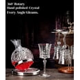 thumbnail image 2 of Crystal Red Wine Decanter Set - 360 °   Rotating Aerator Carafe, 1.5L Hand-Blown Glass with Gift Box for Wine Lovers, 2 of 6