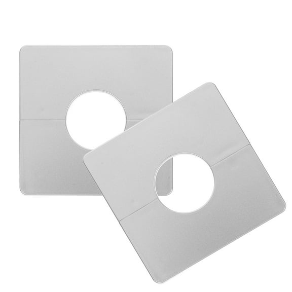 Clispeed 2Pcs Self Adhesive Silver Pipe Cover ABS Material for Home