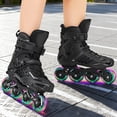 thumbnail image 3 of 1 par de patines en línea para hombre adulto: Patines para exteriores - Patines para principiantes con equipo de protección y freno trasero para pista de club, talla 40-41, 3 of 7