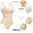thumbnail image 6 of Irisnaya Women's Shapewear Bodysuit Tummy Control Thong Waist Trainer Jumpsuit Slimming Bodysuits with Built in Bra Full Body Shaper Tops Leotard(Beige Large), 6 of 8