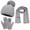 Grey, variant on Women's Autumn Winter Warm Wool Hat Scarf Gloves Set, Cute Knit Cap and Mittens Three-Piece Accessories, Adult Winter Knitwear for Outdoor Activities and Cold Weather Protection Beige