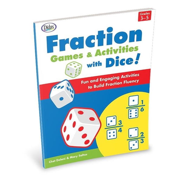 Didax DD-211187 Fraction Jeux & Activités avec Livre de dés&44; Grade 3-5