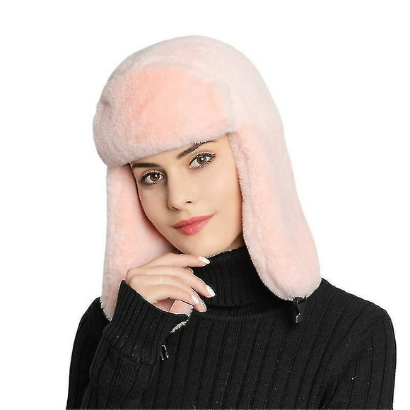 Russian Hat Ushanka Trapper Hat Russian Fur Hat For Men And Women Winter Hats-COLOR 7--(youyuanto)