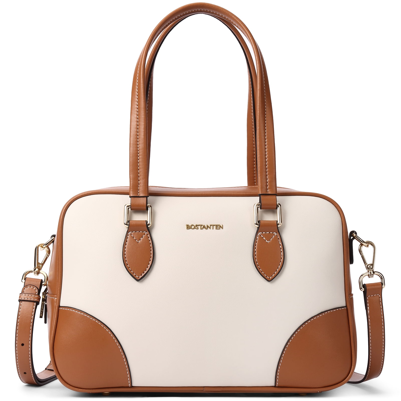 BOSTANTEN Leather Handbags Womens Shoulder Handbags Designer Purses Top Handle Purses 