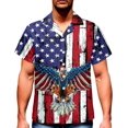 thumbnail image 2 of Men''s Hawaiian Outfits Button Down Short Sleeve Matching Set Casual Beach Party Shirt and Shorts, 2 of 8
