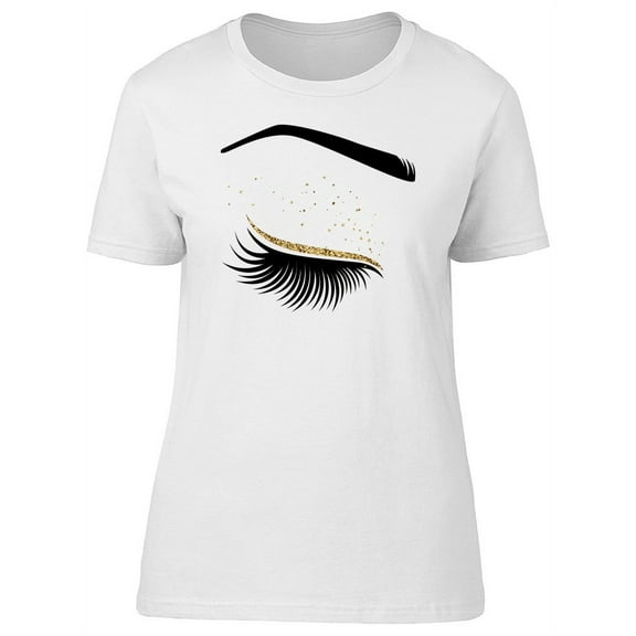 Cool Fashion Eyelash T-Shirt Women -Image by Shutterstock, Female XX-Large