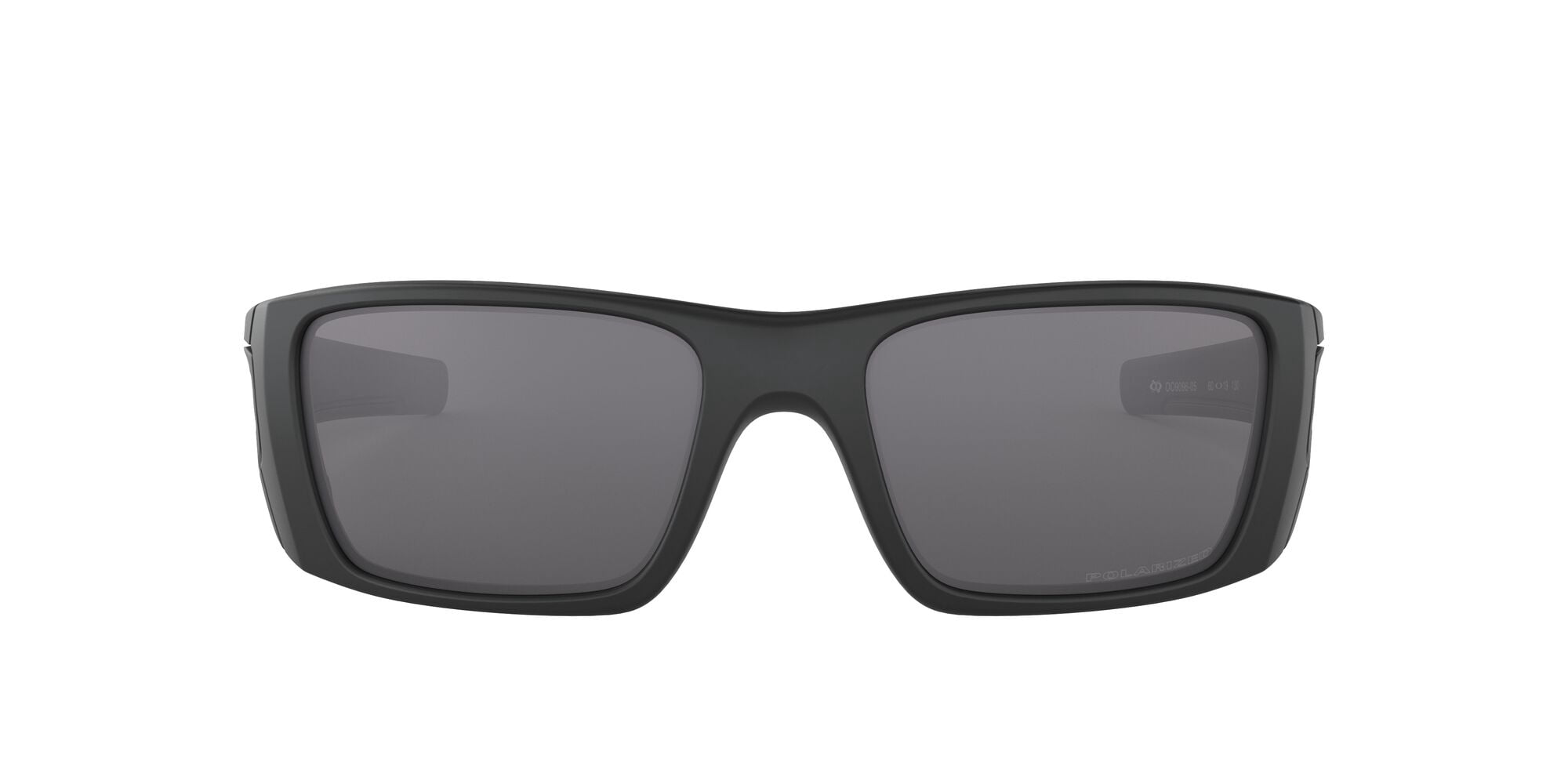 Oakley Fuel Cell Sunglasses, Rectangular Polarized Eyeglasses, Size 60, Matte Black/Grey Polarized