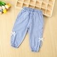 thumbnail image 6 of Esaierr Girls Jeans Denim Pants for Toddler Baby Jeans Pants Kids Summer Anti-Mosquito Lantern Trousers for 1-6 Years, 6 of 8