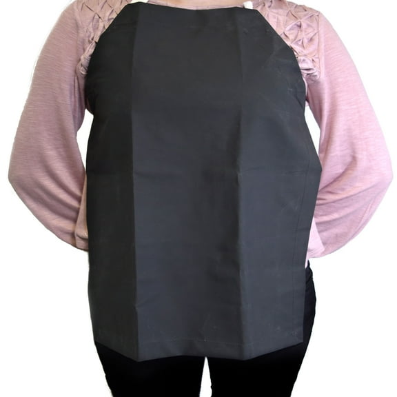 EISCO Rubber Vinyl Apron, Extra Small (15"W x 22"L) - Adjustable Bib Apron for Dishwashing, Butcher, Laboratory - Black