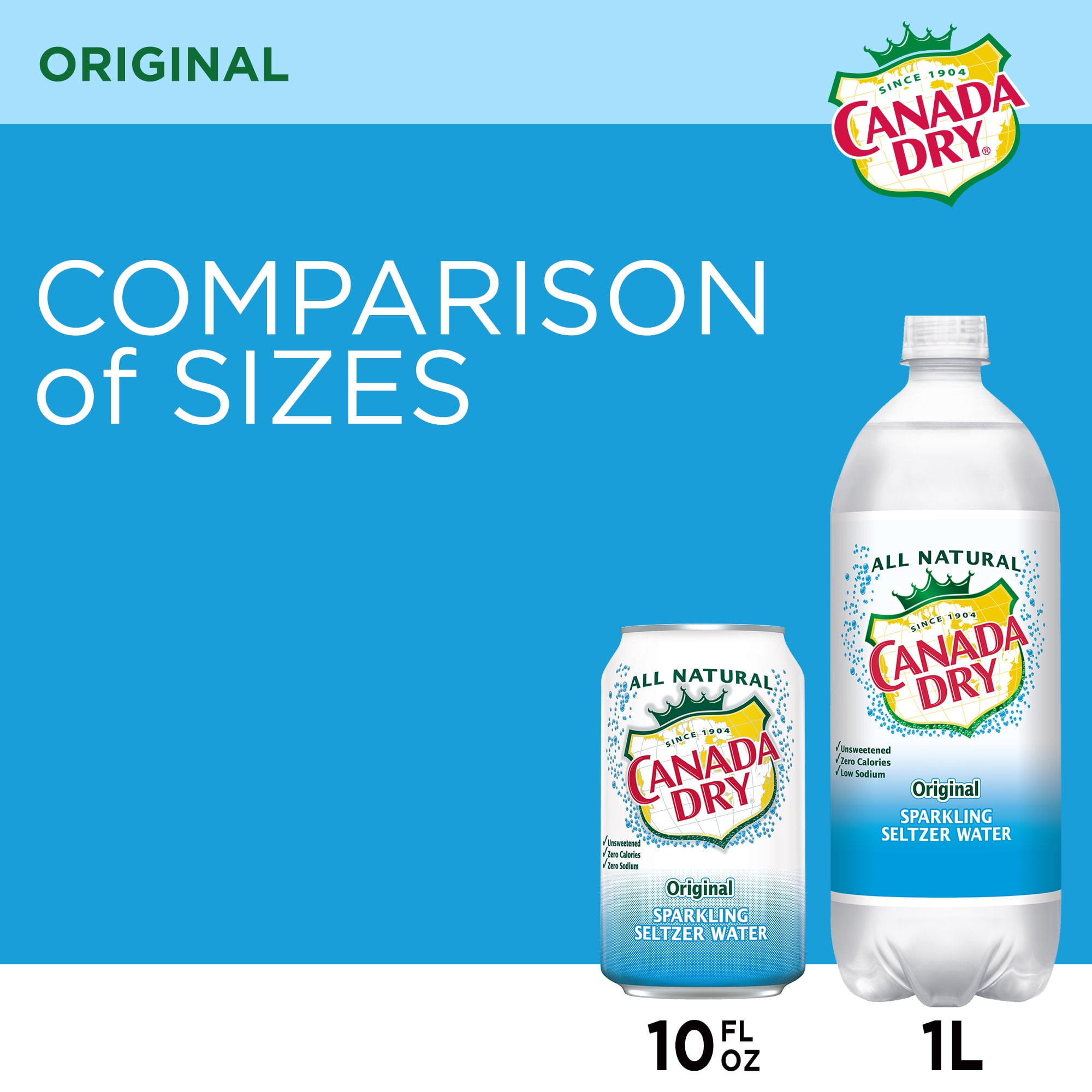 Canada Dry Original Sparkling Seltzer Water, 12 fl oz, 12 Pack Cans