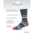 thumbnail image 3 of MeMoi Men's Stripe Buttersoft Cozy Crew Socks - Mens - Male, 10-13, Blue, 3 of 7