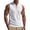 White-tanks, variant on Men Collar Tank Tops - Ribbed V Neck Drawstring Stretch Trendy Undershirts Workout Muscle Gym Fitness Tee