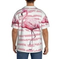 thumbnail image 3 of Kdxio Men'S Hawaiian Shirt For Men Short Sleeve Shirt Flamingo Summer Casual Holiday Beach Button Down T-Shirts, 3 of 5