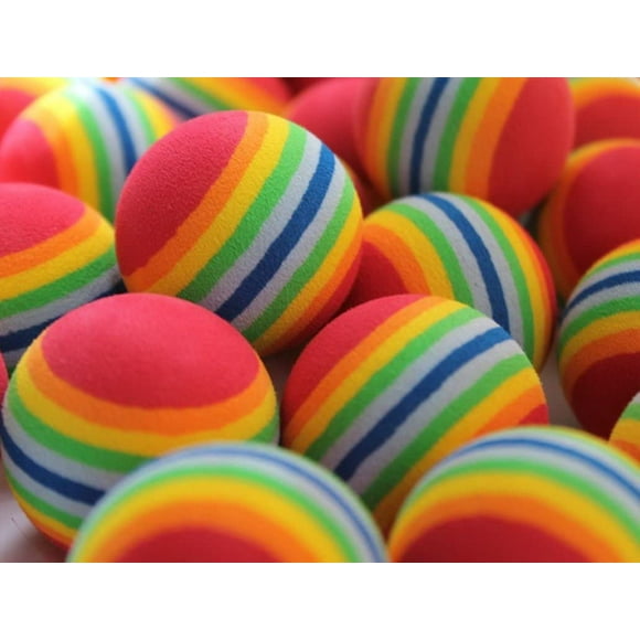 A99 Golf Rainbow Foam Ball 100 Pcs Practice Training Balls for Driving Range, Swing Practice, Indoor Simulators, Outdoor & Home Use Floating Water Fun