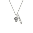 thumbnail image 2 of Delight Jewelry Silvertone Star of David Spinner Silvertone Believe Faith Prayer Hope Bar Charm Necklace, 23", 2 of 4