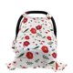 thumbnail image 5 of Toldo De Asiento De Coche De Bebé Con Patrones De Flores Rojas Funda De Asiento De Coche Infantil Anti-Sol Extra Ancho Universal Ligero Transpirable Suave Para Bebés Al Aire Libre Cateissary BA000579-00, 5 of 7