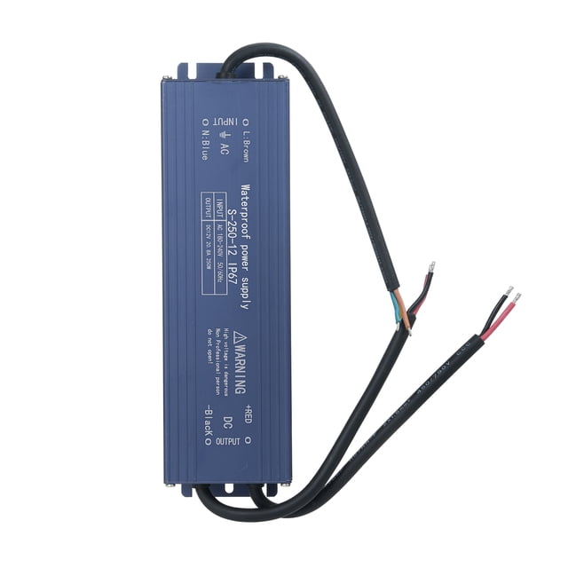 Tignapoo Outdoor IP67 Waterproof LED Power Supply 12V 250W with Short Circuit, Overload, Overvoltage Protection for Signage, Light Strips, and Displays