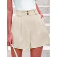 thumbnail image 5 of Cuteduck Women's Summer High Waisted Shorts Elegant Pleated Business Work Shorts with Pockets S-2XL, 5 of 6