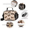 thumbnail image 4 of Insulated Lunch Bag 6L Leak-Proof Lunch Box with Shoulder Strap Multiple Pockets Lunch Tote Cute Brown Bow, 4 of 9