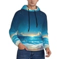 thumbnail image 2 of Lsque Night Sky Beach Scene Pattern Casual Men's Hoodie,Hooded Sweatshirt with Kangaroo Pocket,Pullover Hoodie-3X-Large, 2 of 7