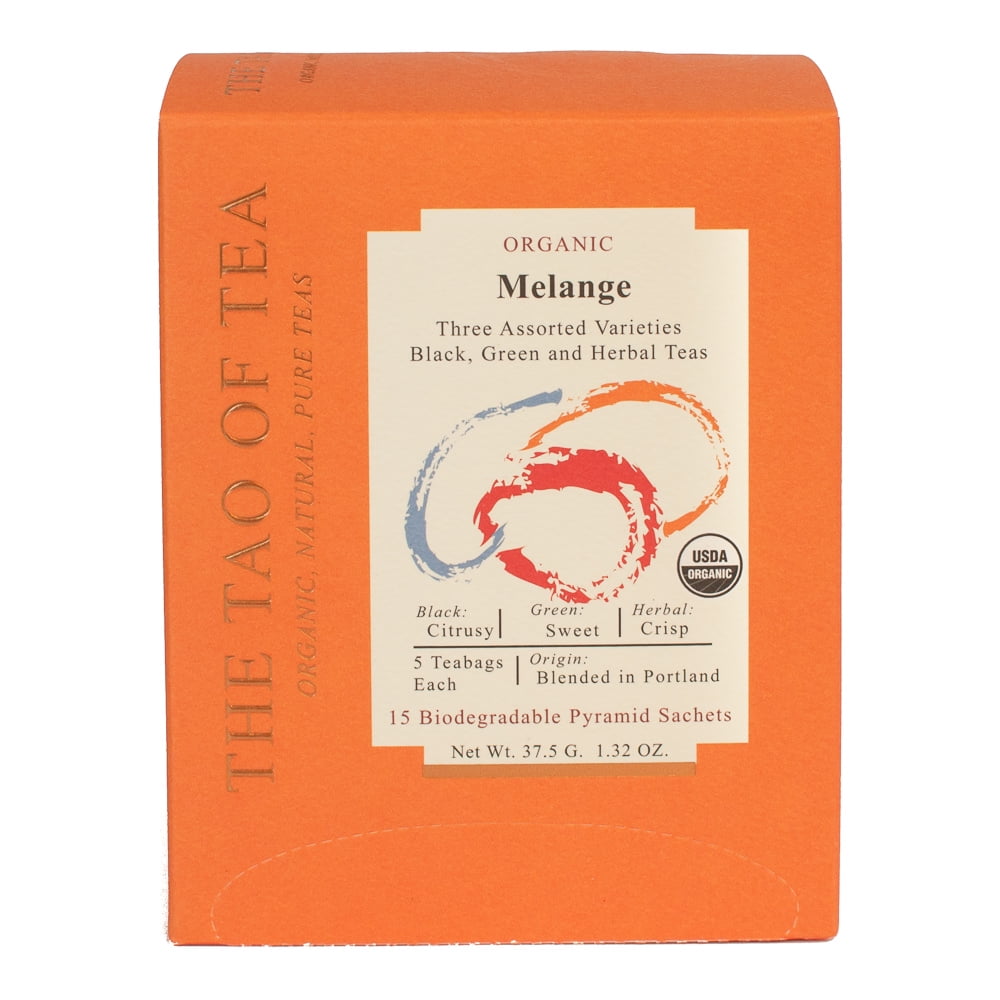 The Tao of Tea, Organic Melange Variety Tea Pack, Tea Bags, 15 Ct
