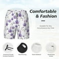 thumbnail image 5 of Lsque Mens Swim Trunks Orchids Flowers Pattern - Bathing Suit Compression Liner - Beach Swim Shorts Swimwear - (S-3XL) - Stretch Quick Dry -, 5 of 9