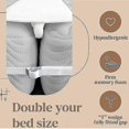 thumbnail image 2 of 20 cm Bed Bridge Mattress Connector Converts Twin Bed to King Size Wedge Mattress with Mattress Straps White, 2 of 5