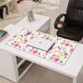 thumbnail image 3 of Long Mouse Pads for Desk,Pink Breast Cancer and Pioneer Flower Desk Mats on Top Of Desks, Desk Mouse Pad Extra Large with 3mm Non-Slip Base and Stitched Edge for Gaming,Office,Work,Home 31.5x15.7in, 3 of 5