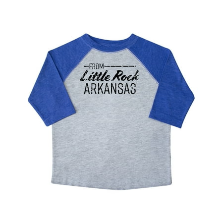 

Inktastic From Little Rock Arkansas in Black Distressed Text Gift Toddler Boy or Toddler Girl T-Shirt