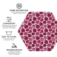 thumbnail image 3 of Fuzoiu Rose Flowers Print Leather Coasters Set,Drink Coasters Set of 4,for Tabletop Protection, Durable PVC Coasters,Home Décor and Housewarming Gift-Hexagon, 3 of 6
