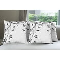 thumbnail image 6 of Ambesonne Dragonfly Throw Pillow Cover 4 Pack, Damask Curl Leaves, 24", Pale Grey Black White, 6 of 7