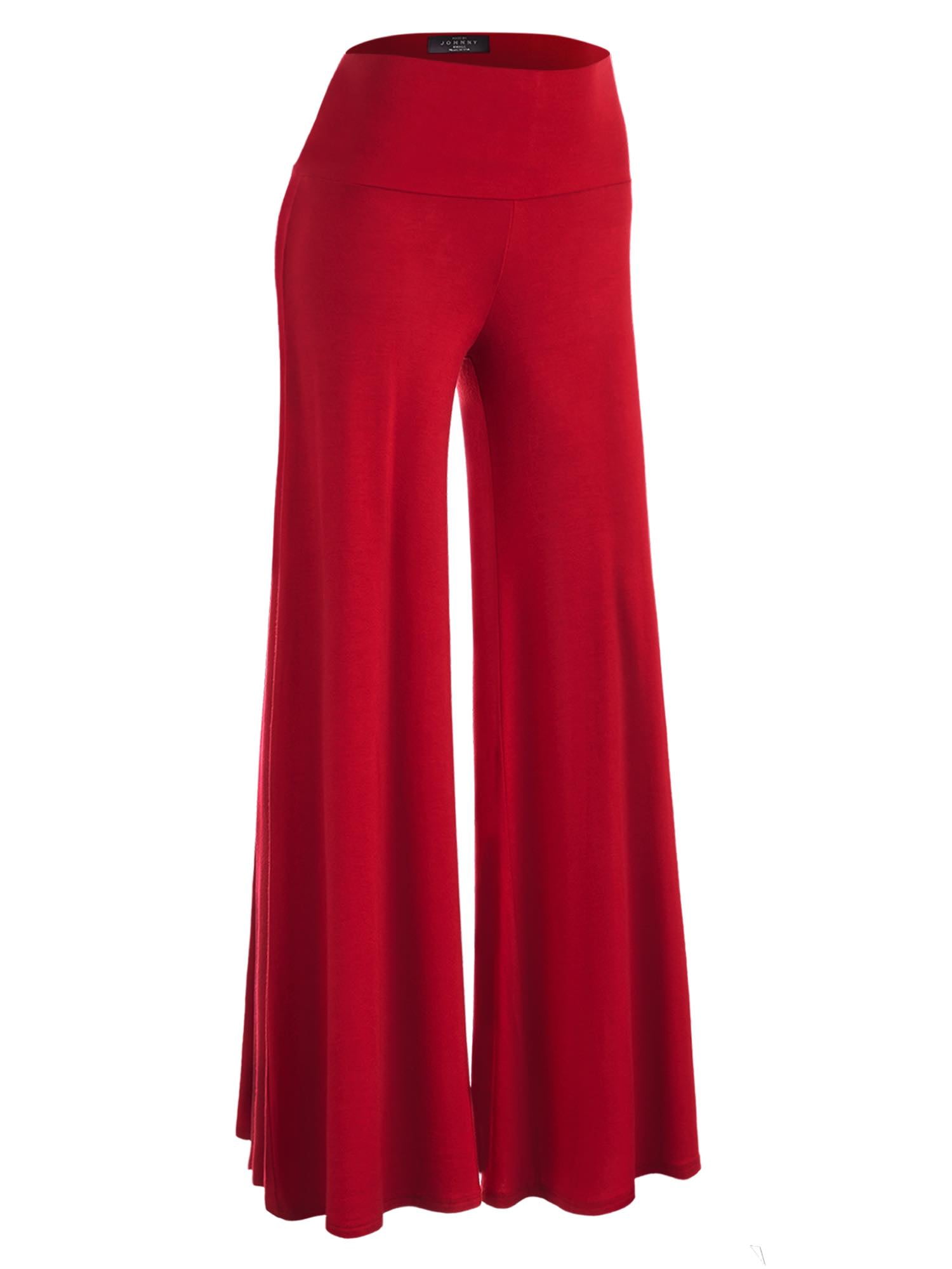 WB750 Womens Chic Palazzo Lounge Pants XXL RED