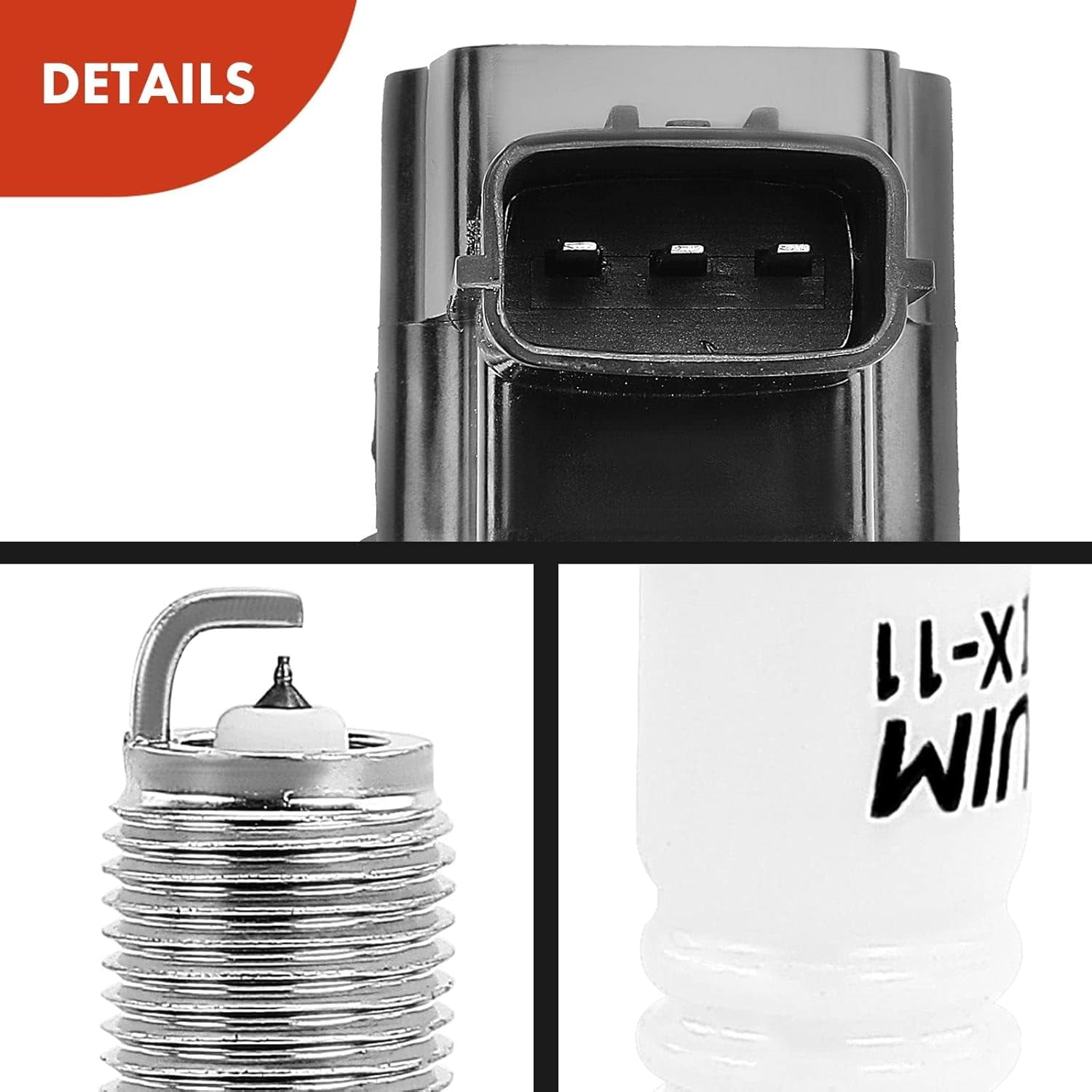 A-Premium Ignition Coils and Spark Plugs Kits Compatible with Ford F-150 2016-2017 Mustang 2016-2017 5.0L Replace# FR3Z12029A 8-PC Set