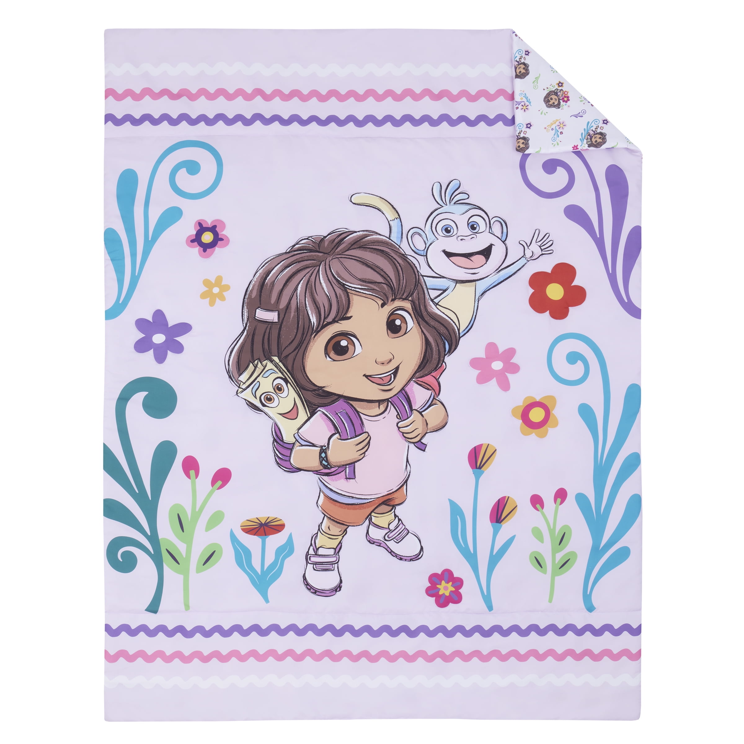 Dora Adventure Awaits 4 Piece Toddler Bed Set