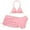 R01-Pink, variant on RMGVDSD Girls Swimsuits 3 Piece Bathing Suits Solid Color Halter Bikini Set With Cover Up Skirt Summer Beach Swimwear Swimming Outfits Holiday Cute Bathing Suit