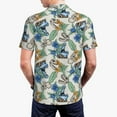 thumbnail image 5 of Rocae Dinosaurs And Leaves for Men's Short Sleeve Polo Shirt, Quick Drying Performance Moisture Wicking Sports Men's Golf Shirt Medium, 5 of 9