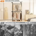 thumbnail image 6 of Aheaplus 3.5FT Wall Mounted Industrial Pipe Clothing Rack - Heavy Duty & Reversible, Space-Saving for Closets & Small Spaces ,Black, 6 of 7