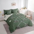 thumbnail image 4 of Homewish Kids Sport Game 7-Piece Twin Bedding Sets,Golf Ball Bedding Comforter Set,Green White Sheet Sets For Kids Boy,Microfiber Bedroom Decor Reversible, 4 of 9