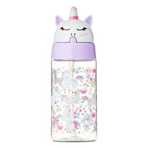 Parent's Choice Unicorn Tritan Plastic Sippy Water Bottle for Kids, BPA-free, Pink