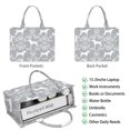 thumbnail image 2 of Large Capacity Tote Bag,Terrier Dog Silhouette Dog and Flower Floral Handbag Fashion Luxury Tote Bag,15.7"x13"x 5.1" Inches,Laptop Compatible, 2 of 6