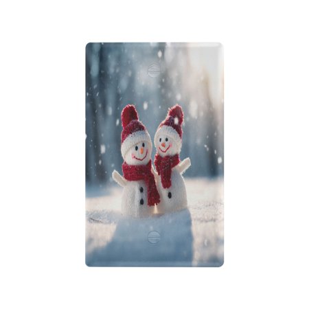 IAUYY Retardant PC Material Unused Outlet Cover Switch Plate Covers Easy DIY Installation with Screws Light Switch Cover Plate Red Hats and Scarves